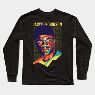 Jackie Robinson on WPAP art 2 Long Sleeve T-Shirt